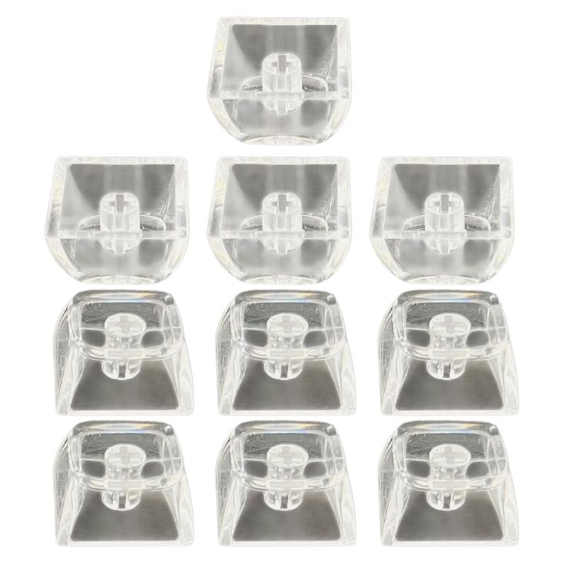 5/10PCS 1U Keycaps, Transparent with Backlit Stain Resistant Enhances Typing For Mechanical Keyboards