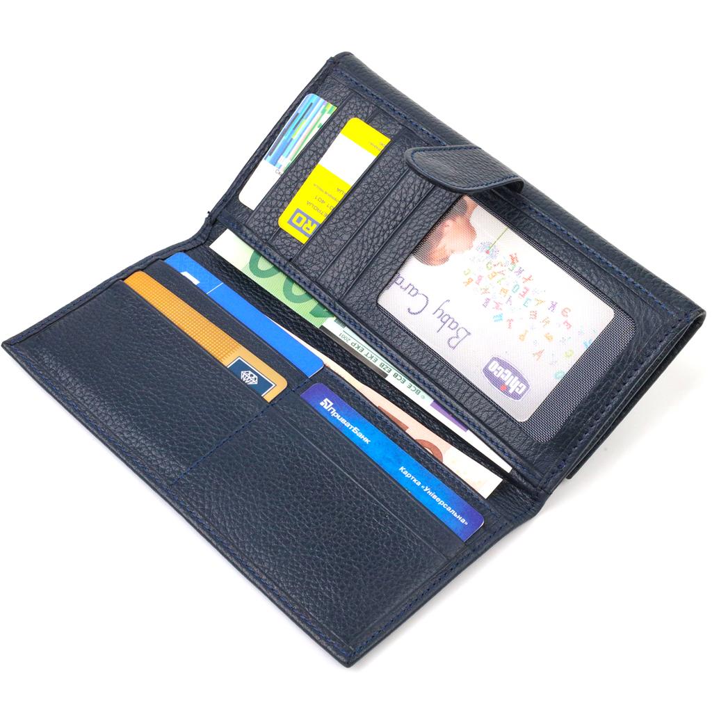 Reliable Unisex Wallet Made of Genuine Leather Floating CANPELLINI 21849 Blue