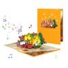 Musical Christmas Greeting Card Unique Christmas Letter 3D Greeting Card Charm with Sound for Holiday Blessing