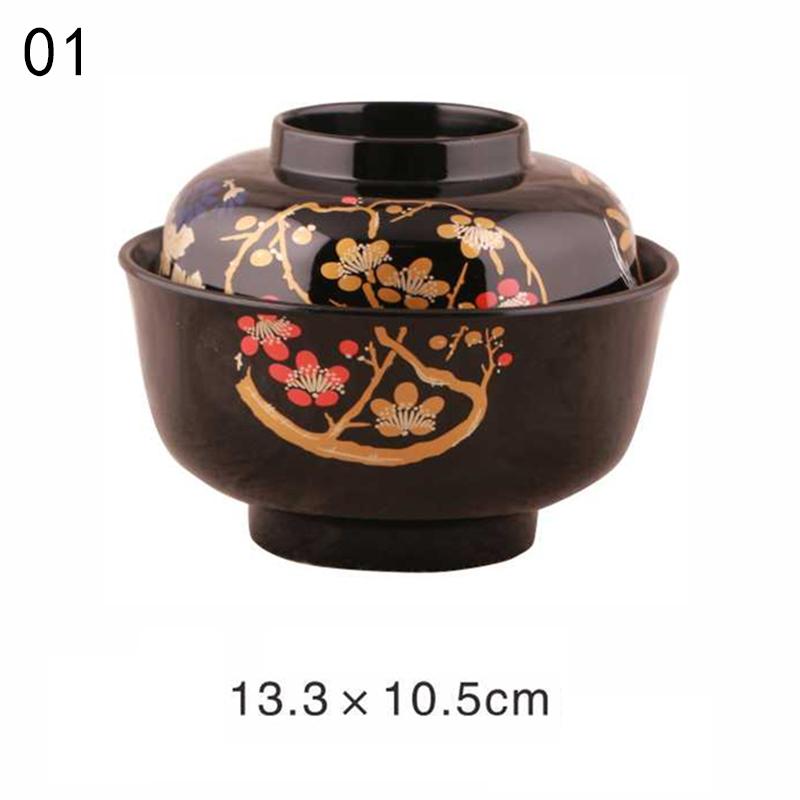Japanese Style Miso Bowl With Lid Salad Rice Ramen Soup Bowls Udon Bowls Restaurant Ramen Noodles Container Tableware