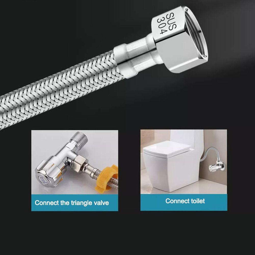 20-200CM Length Flexible Shower Hose Stainless Steel Internal Threaded Braided Hose Adjustable Length External Threaded