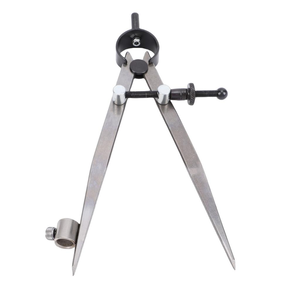 6 Zoll Leder Kompass Falzbein mit Bleistifthalter Einstellbarer Abstand Federflügel Teiler Messschieber für Holzbearbeitung