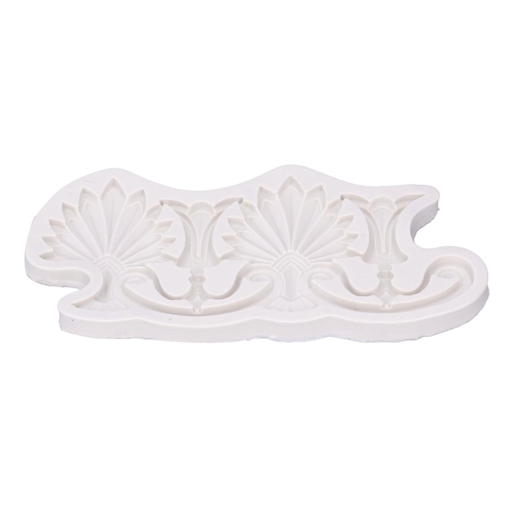 Cake Border Silicone Mold European Retro Pattern DIY Gray Nontoxic for Clay Resin Chocolate