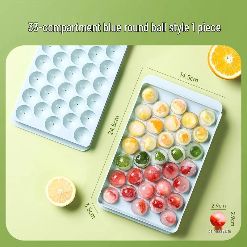 Food Grade Sphere Ice Cube Molds with Lids - Creative Round Ice Trays for Home