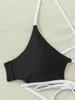Tanga cu Decupaje și Legături Joase Set Bikini Sexy din Două Piese Elegant Pentru Vacanță