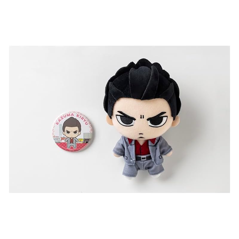 Yakuza Plush Toy & Badge Set: Kiryu Kazuma