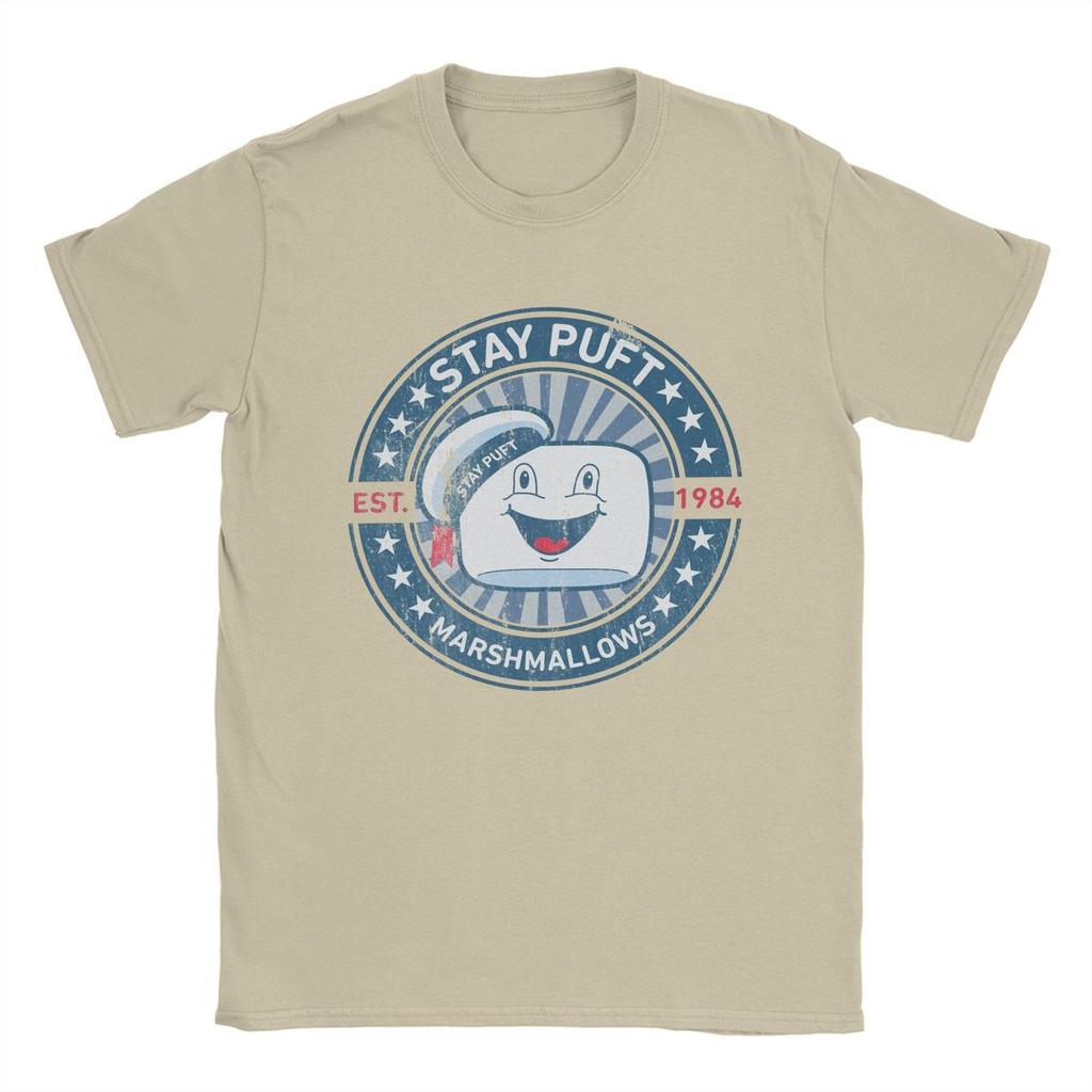 Stay Puft Marshmallows Movie T-Shirt for Men Funny 100% Cotton Tees O Neck Short Sleeve T Shirts Original Clothes