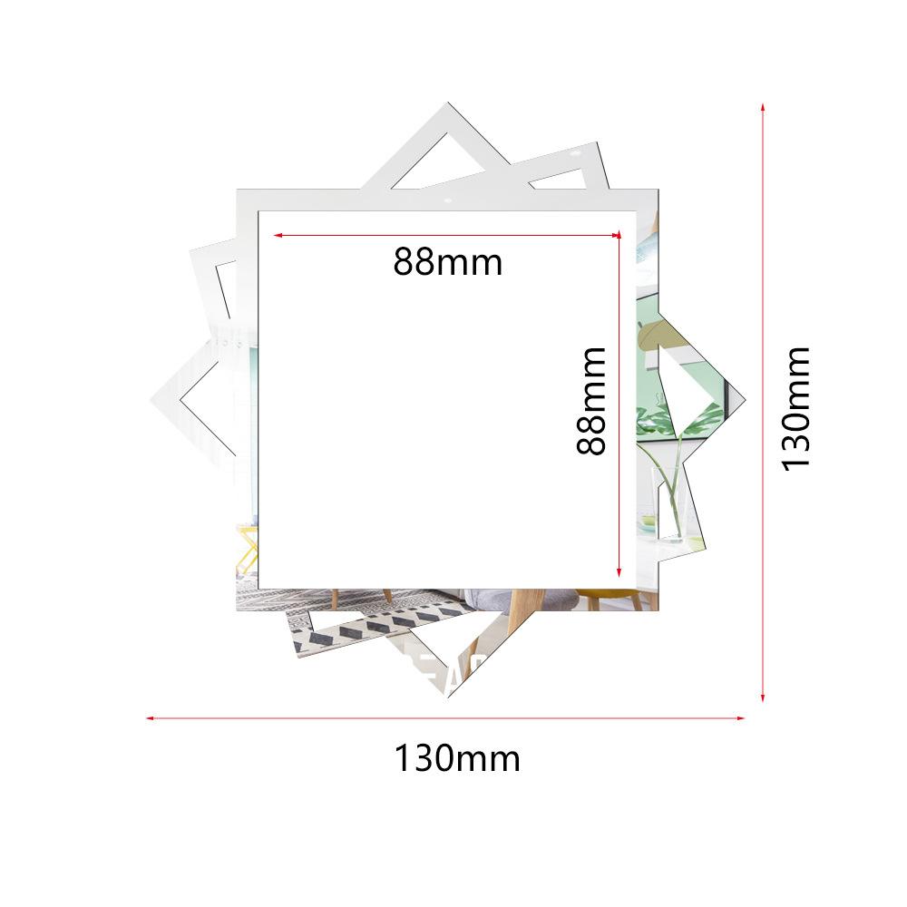 

Partition Wallpapers Home Decor - Square Acrylic Mirror Switch Stickers,Self-Adhesive Reflective Decals for Living Room Bedroom Rose Gold