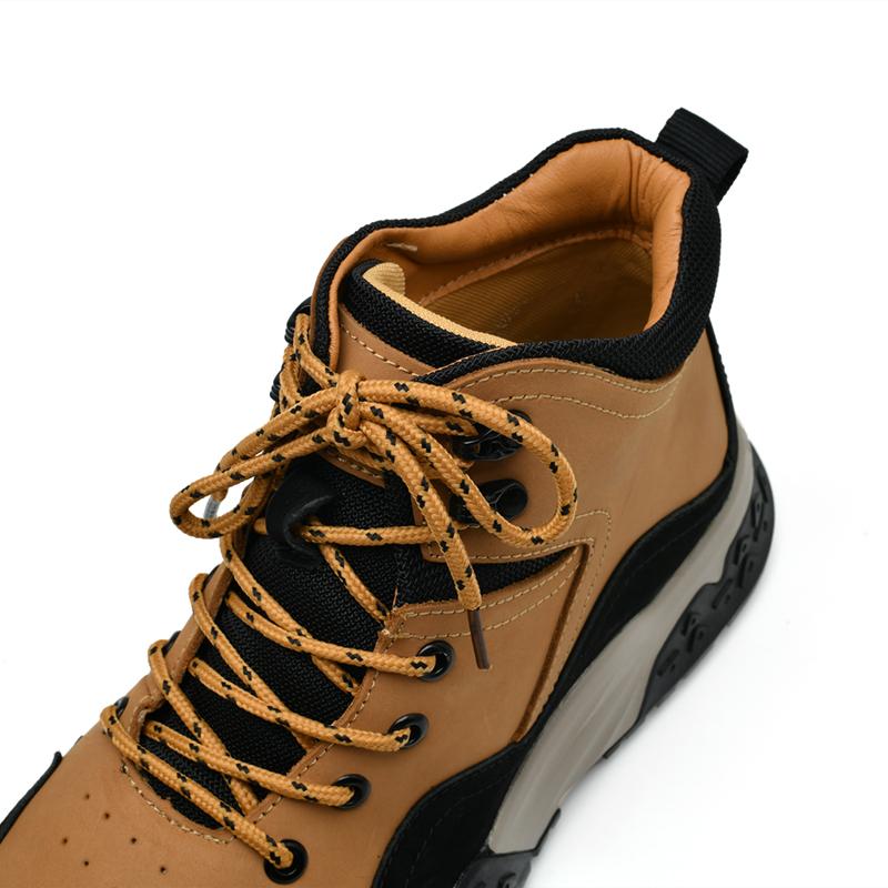 Fashion Men's Leather Sneakers High-top Casual Shoes