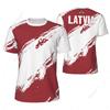 Sports Mesh T-shirt Latvia Flag For Running Bike Soccer Tennis Football Fitness Tees 3D Printed Custom