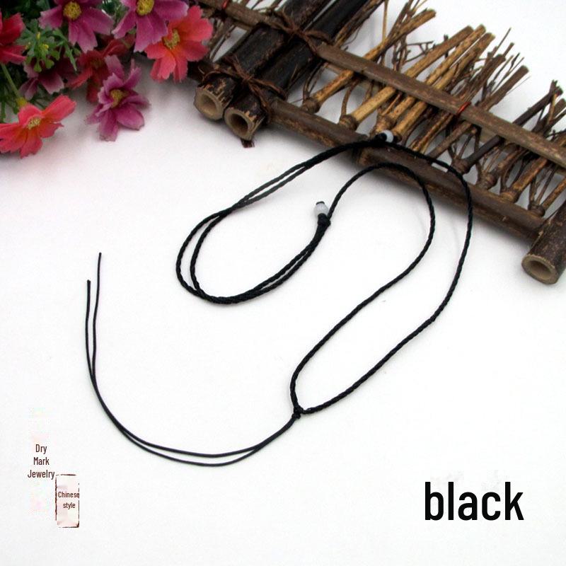 Collana con ciondolo di giada con cordino a 2 perline