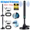 4K/1080P Portable HD TV Antenna Magnetic Base 480+ Miles Digital HD Aerial VHF UHF Amplified Digital Antenna for DVB-T2 TV HDTV