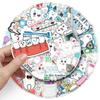 50 Teeth Care Doodle Stickers Personalized Cartoon Cute Logo Decorative Water Cup Suitcase Stickers