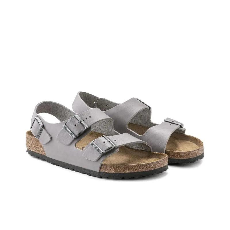 Birkenstock Men s Leather Comfortable Round Toe Thick Sole Beach Sandals Lime Regular Fit 1022480 42