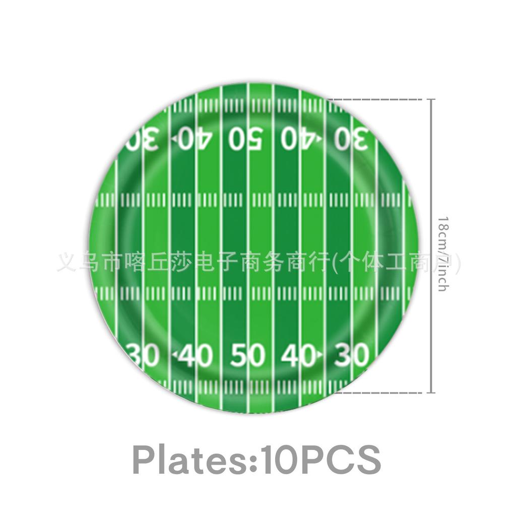 Super Bowl Football Party Supplies American Football Children'S Birthday Party Tableware Tablecloth Paper Plates Tissue Decoration