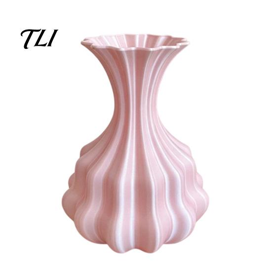 Moderne Tafeldecoraties 3D Geprinte Bloemenvaas, Decoratieve Scandinavische Stijl Bloemenarrangement Verfijnde Woonaccessoires Container, Minimalistisch