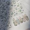 Tomoni Shell Light Retro Jasmine Nail Stickers - Style 3864