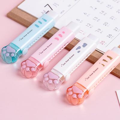 1 Stück Niedlicher Pfoten Radiergummi Mini Katze Drucktyp Gummi Radiergummis zum Bleistiftreinigen Schreibwaren Schule Schüler Mädchen Kinder Geschenk Auszeichnung F741