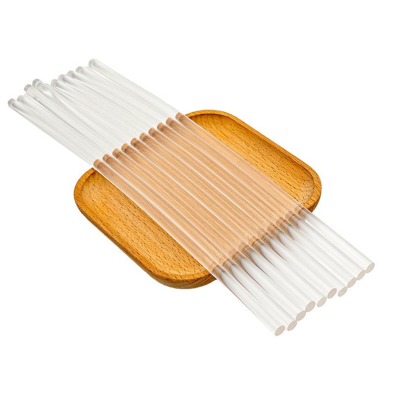 7mm Eco-friendly High Temp Resistant Transparent Hot Melt Glue Sticks for Handcrafts, Strong Viscosity, 11mm