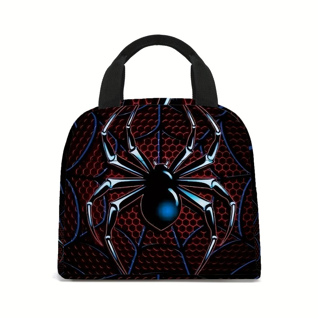 Spider Printed Lunch Bag, Insulated Tote Bag, Portable Handbag, Tote Bag Ice Bag Lunch Bag Multifunctional Lunch Bag, Insulated