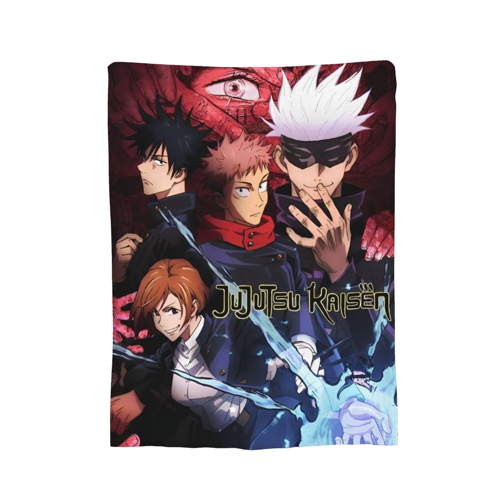 Yuji x Sukuna Blanket Jujutsu Kaisen Flannel Awesome Warm Throw Blankets for Coverlet Decoration,