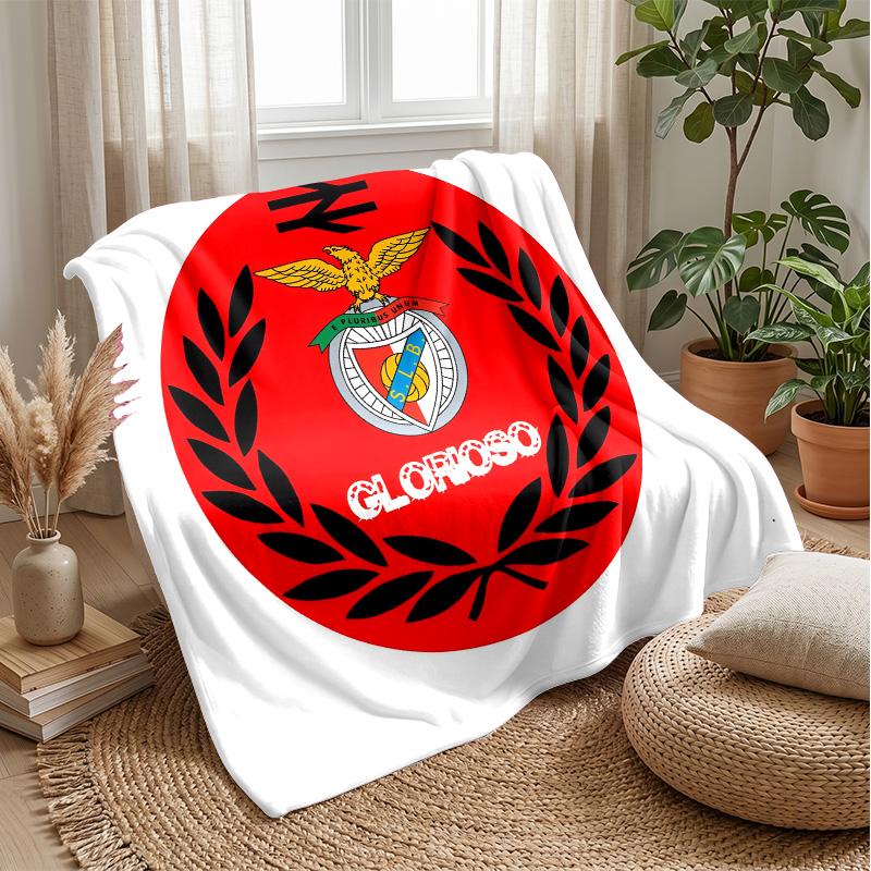 Benfica Theme Blanket Soft Flannel Fleece Blanket Warm Lightweight Throw Blanket for Home Sofa Bed