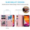 Luxusní pouzdro na peněženku s třpytivým práškem pro iPhone 16 17 Pro Max Air 16E 15 14 13 12 11 Pro XS Max Kožené pouzdro na telefon s přihrádkami na karty
