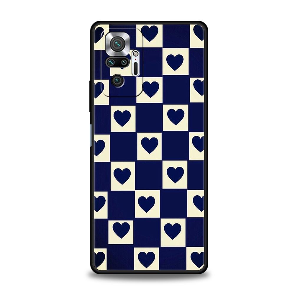 Checkerboard checked chess board Phone Case For Xiaomi Redmi Note 14 13 12 5G 11 10 Pro Plus 4G 9S 9 14C 13C 12C 10C 9C 9A Cover