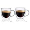 COLOCUP Carrock Double-Walled Glasses, Heat-Resistant, Insulated Cups, Tumblers with Handles, Set of 2 (250ml)