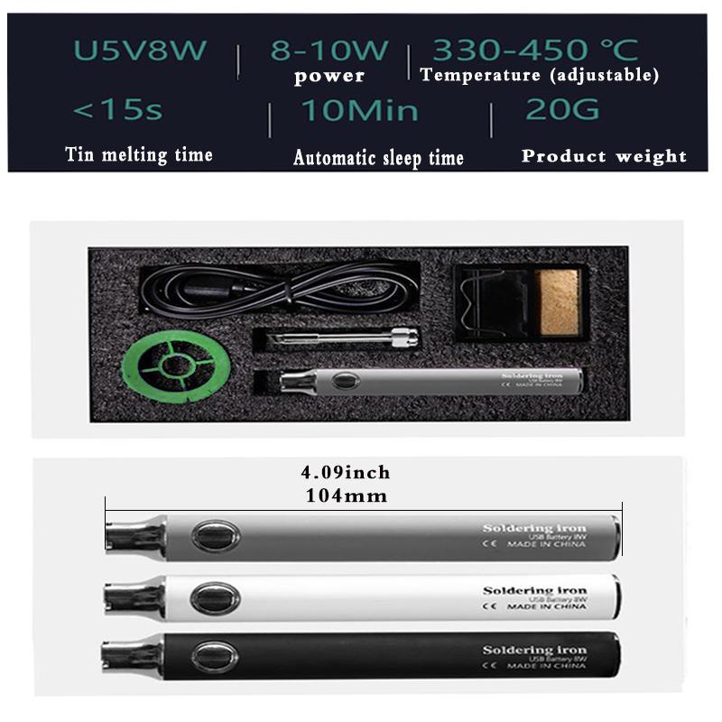 5V Micro Soldering Iron USB Battery Wireless Soldering Iron Portable Electric Welding Machine Solder Pen