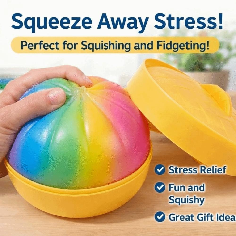Glitter Steamed Bun Squishy Toy Soft With Steamer Squishy Toy Fidget Slow Resilience Stress Relief Sensory Ball Relaxation Tool