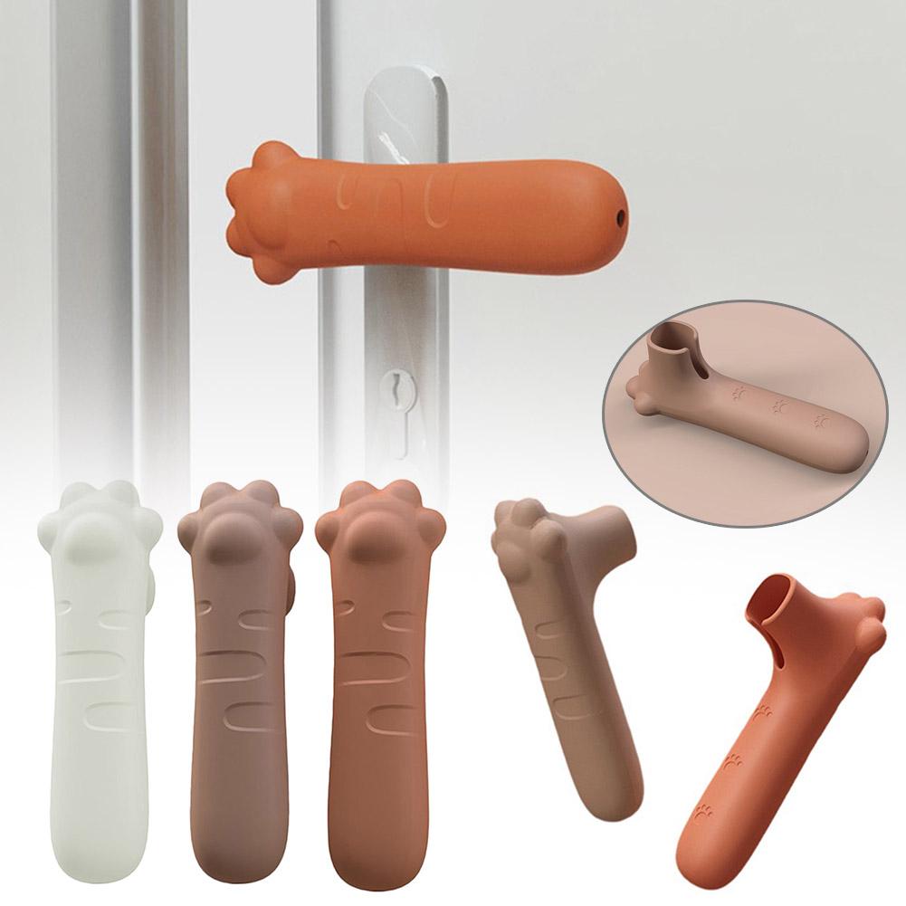 Silicone Door Knob Cover Soft Door Handle Protector Home Accessory Static-free Protective For Kids Safety P3K4