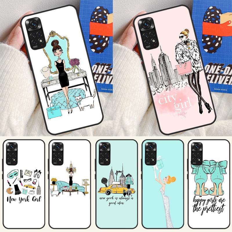 New York Girl Case For Xiaomi Redmi Note 14 13 Pro 12 11 9 10 9S 10S 11S 12S Redmi 14C 13C 10C 12C Cover