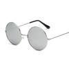 Retro Round Pink Sunglasses Woman Brand Designer Sun Glasses For Male Alloy Mirror Female Oculos De Sol Black
