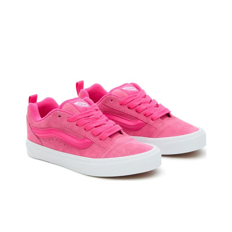 Vans Knu Skool Nubuck Pink Glo Dragon Fruit Lightweight Comfortable Low-Top Kids Skate Shoes Men Sneaker AN0009QCYU2