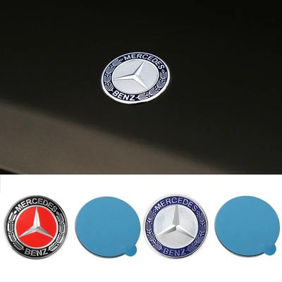 Car Metal 57mm Front Hood Badge Logo For Mercedes Benz AMG W177 W253 X253 X205 GLC/GLE/ML-class A0008171901 Sticker Accessories