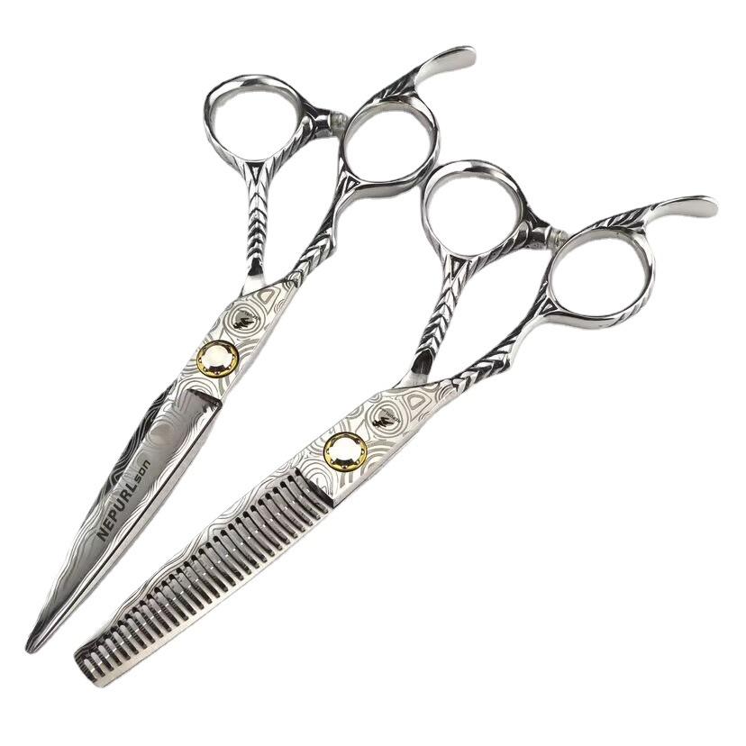 6.0 Inch Bearing Screw Pattern Left Hand, Hair Scissors, Flat Scissors, Tooth Scissors, Thin Scissors