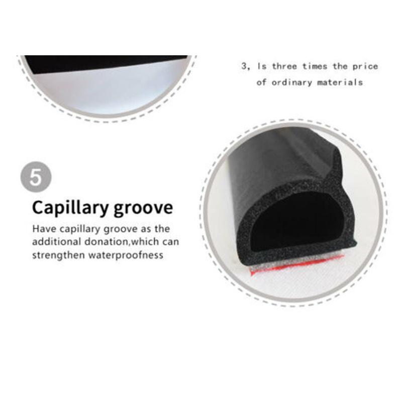 Universal 4M Update D Pillar Car Door Frame Bonnet Trunk Cover Sealing Strips