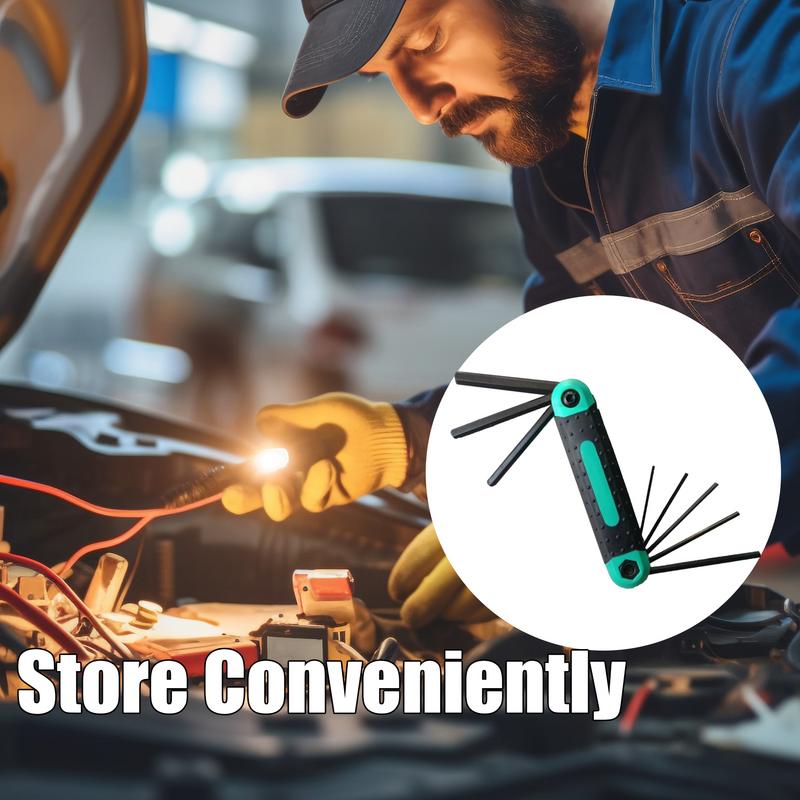 

Foldable Hexagonal Wrench 8X/Set Portable Wrench Set Auto Hand Tools Folding Hex Keys For Home Loosening Construction france