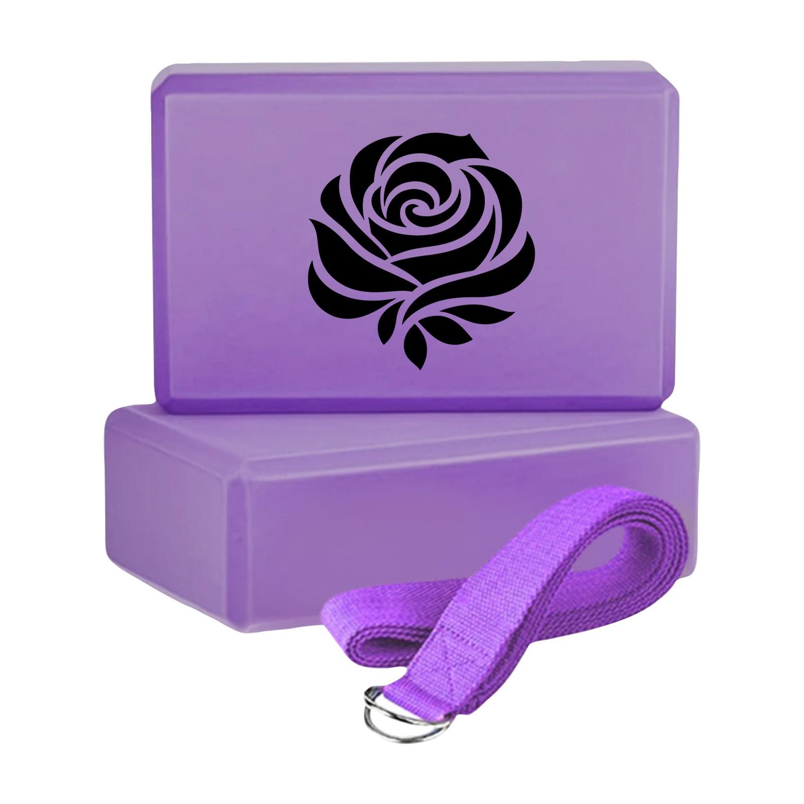 

УФ-печать - персонализированный кирпич для йоги с пользовательским рисунком, фитнес-кирпич, набор из трех штук One Size фиолетовый