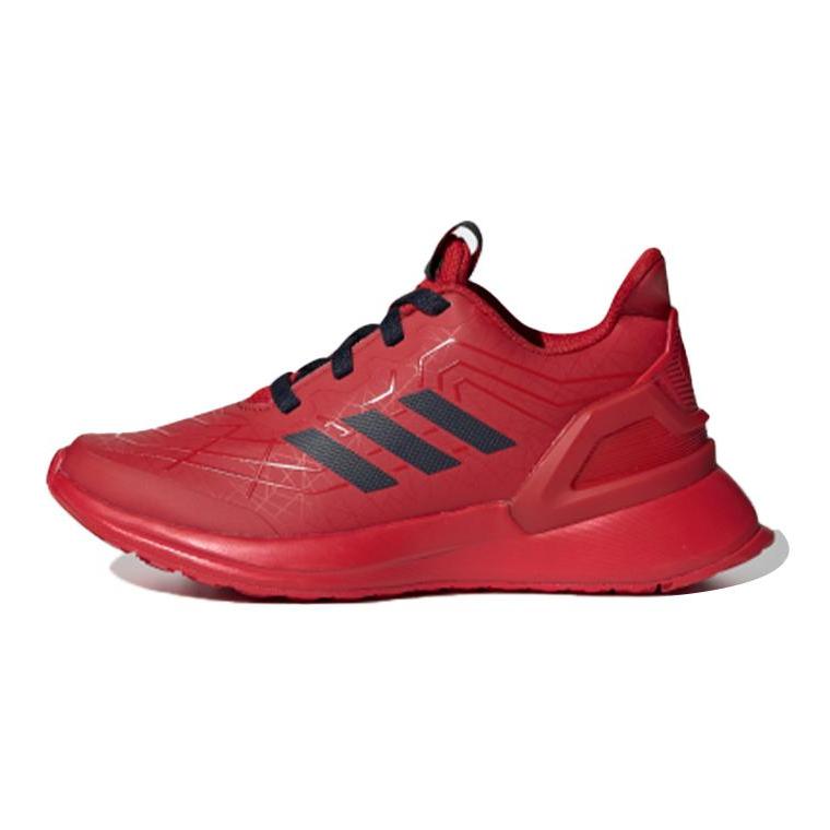 

Новые детские кроссовки Adidas Rapidarun Spider Man K с нескользящей подошвой, легкие, со средней высотой верха, для бега, красные/черные, детские G27557 28