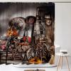 Nostalgic And Retro Industrial Style Shower Curtain Rustic Style Bathroom Curtains Polyester Fabric Home Decor Curtain