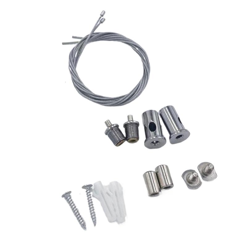 4pcs Adjustable Rope Suspension Set for LED Panel and Ceiling Fixtures with Steel Wire Hanging Solution Daily Use