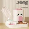 Cat Feeder, Water and Food Integrated Feeding Device, Feeding Bowl with Dry and Wet Separation, Dog Bowl, Cat Bowl, Food Storage Bowl for Pets