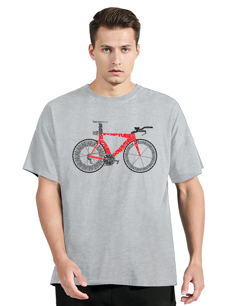

Words Bicycle Anatomy Of A Time Trial Bike Print T-Shirt Casual Cotton Tshirt O-Neck New Unisex Tops Tees Fitness T Shirt M