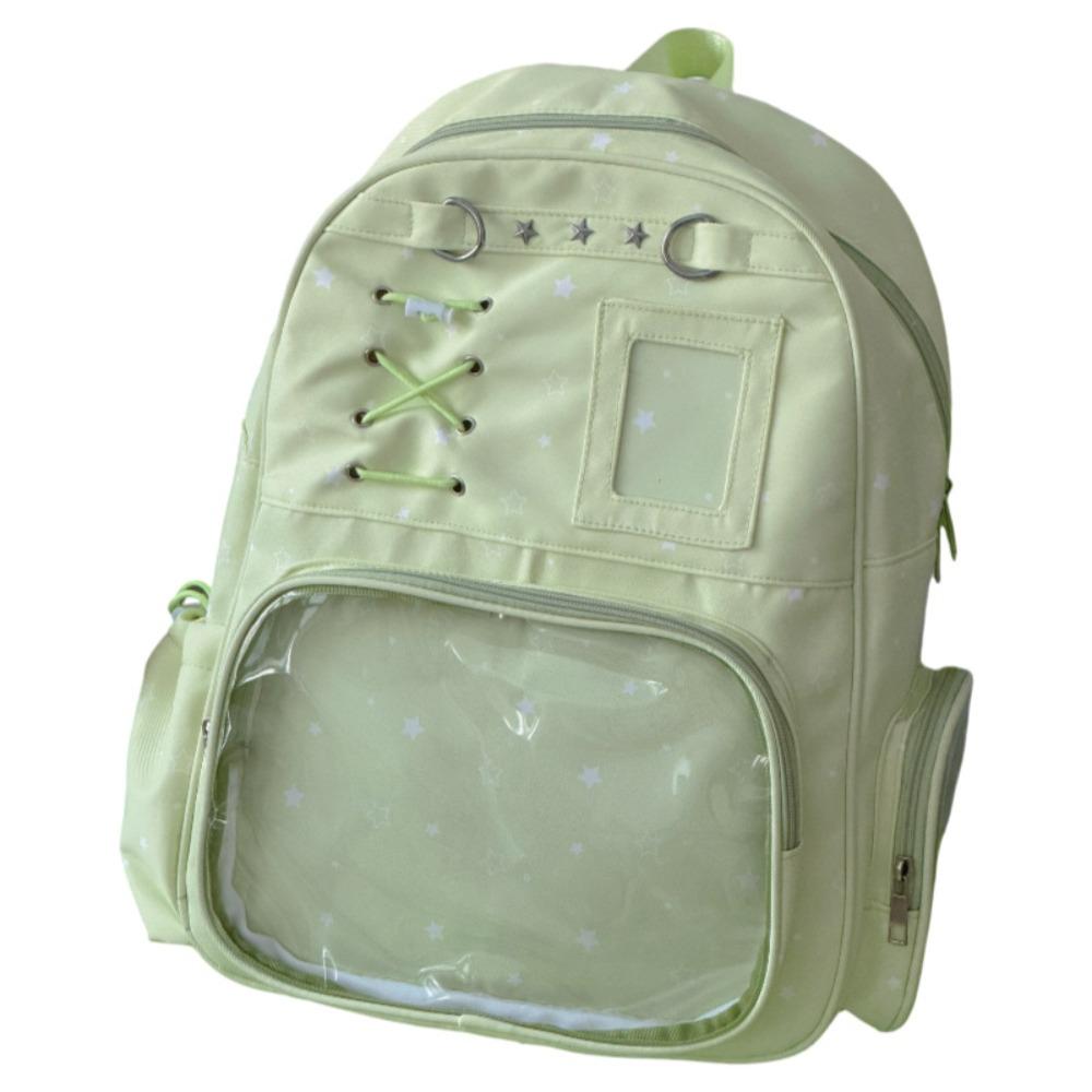 Transparenter Rucksack mit Sternenmuster Lolita Schülertasche Mode Transparente Ita Tasche Mädchen