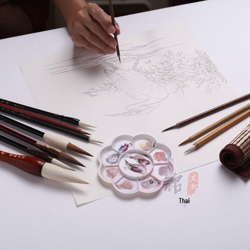 Jintai Traditionelles Chinesisches Mal- und Kalligraphie-Pinselset - Borsten-, Wolfs- und Schafshaarpinsel für Schüler, Vier Schätze des Gelehrtenzimmers