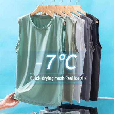 Chaleco sin mangas de malla de secado rápido para hombre - Transpirable, Corte holgado, Ropa deportiva de verano