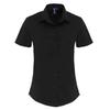 Premier Womens/Ladies Cotton Poplin Stretch Short-Sleeved Shirt