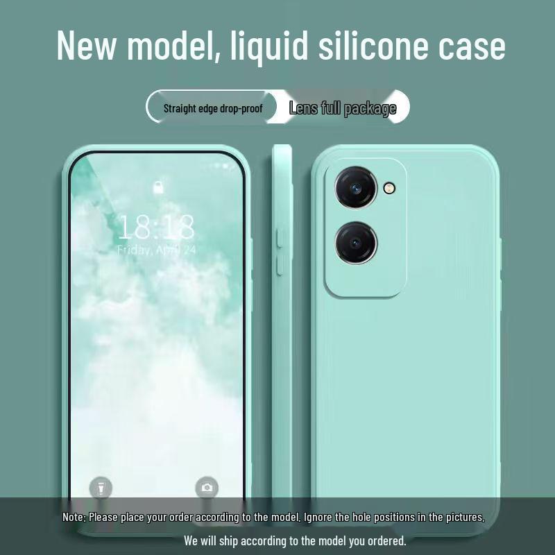 Compatible with vivo Y28e 5G: Solid Color Liquid Silicone Full Coverage Anti-Drop Soft Case